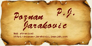 Poznan Jaraković vizit kartica